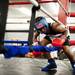 Northend boxer Omari Ford climbs into the ring for first bout of the A-Square Fight Club Boxing Showcase on Friday, July 19. Daniel Brenner I AnnArbor.com